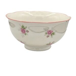 Elegance‎ PetiteRose Pattern Luster Fine Porcelain Fruit /Desert Bowl Small Size